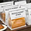 Celebridade da Internet 450g Saco de Embalagem para Torrada Baking Saco para Pão com Água Alcalina Saco para Croissant Bagel Fechamento com Arame Ziplock Impressão