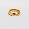 Anillo Abierto de Rayas Diagonales Chapado en Cobre Dorado Anillo de Banda Lisa Ajustable Apilable Joyería Asequible Transfronteriza Pdd 966