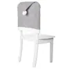 Suministros de Decoración Navideña Transfronterizos Tela No Tejida Gris Funda para Silla Funda para Taburete Funda Navideña para Silla Sombrero Grande
