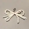 Nueva Tela Cuadros Flor Shoelace Hebilla DIY Flor Decorativa para Zapato Accesorio de Zapato Lazo de Perla de Alta Gama Colgante