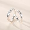 Solo te amo anillo de pareja diseño simple de nicho anillo de moda anillo con letra coreana plata esterlina 925