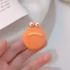 Pinza de pelo verde de dibujos animados con ojos grandes lindos, pinza de pico de pato de niña divertida para mechones laterales, flequillo, accesorios para el cabello