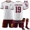 2026 Nuevo No. 4 Jersey de Brasil, Versión de Visitante de España con 2 Estrellas, No. 19 Yamal, Uniforme de Fútbol Ferran para la Copa del Mundo
