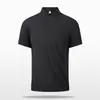 Camisa Polo Masculina de Manga Curta, Tecido Waffle de Verão, Sem Costura, Prensada com Adesivo, Amiga da Pele, Alta Elasticidade, Slim Fit, Camiseta Business Casual