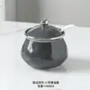 Design de Laço Fofo e Luxo Leve, Pote de Cerâmica para Temperos de Grande Capacidade com Tampa, Pote para Banha com Borda Resistente a Altas Temperaturas para Cozinha, Pote para Pimenta