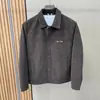 Nueva Chaqueta de Ante de Marca de Moda para Primavera y Otoño para Hombre, Chaqueta Informal de Solapa Estilo Americano Ajustada, Tendencia para Hombre