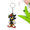 Sonic PVC Dibujos Animados Dibujos Animados Llavero de Goma Blanda Personalizado Lindo Llavero para Llave de Coche Llavero de Muñeca para Bolso