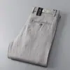 Pantalones Delgados de Lino Otoño 2025 Pantalones Casuales de Negocios para Hombre Pantalones Rectos Holgados Transpirables Pantalones de Lino Jeans