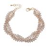 Pulseira da moda europeia e americana popular com strass, simples, combina com tudo, pulseira de diamante completo, pulseira para performance de casamento, ajustável