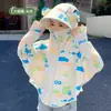 Ropa de Protección Solar para Niños 2026 Nuevo Estilo Niños y Niñas Seda de Hielo Anti-UV Ligera y Transpirable Ala Ancha Ropa de Protección Solar