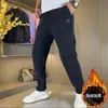Pantalones Casuales Gruesos de Terciopelo Plus para Hombre de Otoño e Invierno, Cálidos, Holgados, Versátiles, Modernos, Joggers, Pantalones Deportivos Patchwork
