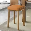 Banqueta de Madeira Maciça, Cadeira de Jantar em Freixo Branco Nórdico, Banqueta Doméstica para Maquiagem, Banqueta de Madeira Natural Empilhável Minimalista Moderna para Vestir