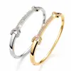 Pulsera Completa de Diamantes con Hebilla de Herradura Lujo Ligero Doble Cabeza en Forma de U Circonita Incrustada Pulsera Delgada Verano Nicho Versátil Viaje Diario Regalo Joyería