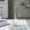 Jarrón Pequeño Individual Estilo Ins para Arreglo Floral de Sala de Estar, Adorno de Vidrio para Hotel, Flores Frescas Cultivadas en Agua Simples, Maceta Transparente Mini para Flores