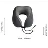 Almohada en forma de U para venta al por mayor transfronteriza, almohada de viaje portátil para el cuello, almohada de espuma viscoelástica para siestas, almohada para el cuello, almohada de soporte cervical, almohada en forma de U