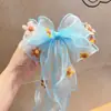 Internet-famoso Princesa Pequena Fita Bow Hairpin Crianças Menina Hanfu Purple Hairpin Acessórios de cabelo das meninas