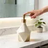 Garrafa de cerâmica assimétrica europeia para desinfetante de mãos, comercial, simples, de cerâmica, com pressão, para refil de hotel