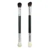Brocha de Sombra de Ojos de Doble Punta Modelo Mismo que la Profesora Mao y Brocha para Contorno de Nariz, Set de Contorno de Pelo Animal, Herramienta de Brocha de Maquillaje Portátil