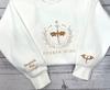 Sudadera holgada de manga larga con letras casuales urbanas europeas y americanas para primavera y otoño, bordada, cuello redondo, jersey básico, personalizada
