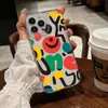 Aliexpress Carita Sonriente Graffiti Colorido Adecuado para iPhone 17 Funda de Teléfono Personalizada Apple 18Pro Cubierta Protectora Transparente