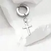 Brincos de Clipe de Aço Inoxidável Cruzados Personalizados Sem Furo Tendência Europeia e Americana Hip-Hop Masculinos e Femininos Punk Brincos e Brincos Atacado