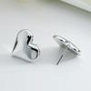 Aretes de Moda Personalizados de Goma ABS con Forma de Corazón Aretes Simples Retro con Sentido de Alta Gama Aretes Calados de Estrella de Cinco Puntas Combinan con Todo Aretes de Mujer
