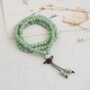 Novo estilo chinês brincar três anéis empilhados usar 108 contas pulseira de cerâmica Jingdezhen joias feminino atacado pulseira estilo étnico feminino