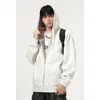 Amazon Otoño e Invierno Nueva Sudadera con Capucha para Hombre Retro Americano Talla Grande Holgada Sudadera para Hombre Chaqueta con Cremallera