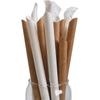 Canudo de papel descartável embalagem separada independente biodegradável grau alimentício leite chá papel comercial tubo fino local atacado