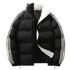 2024 Nueva Chaqueta Cálida de Otoño e Invierno Transfronteriza para Hombre con Cuello Alto Moda Tendencia Abrigo de Algodón Talla Grande Ropa Unisex para Pareja