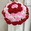 Presente Rosa de Dia dos Namorados Lã Tricotada à Mão Flor Artificial Flor Imortal Coração Cravo Girassol Buquê