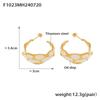 Aretes Geométricos Tipo C Plisados con Gota de Aceite de Estilo Europeo y Americano Transfronterizo para Mujer Acero de Titanio Chapado en Oro Real de 18K Populares Lujo Accesible Nuevos Aretes