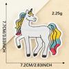 Etiqueta de tela con diseño de unicornio y animales geniales, parche de dibujos animados, accesorios para ropa, zapatos, sombreros, bolsos, etiquetas bordadas, pasta para bordar, pasta para tela.