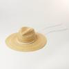 Sombrero Jazz de Paja Fina de Primavera y Verano Europeo y Americano con Correa Nueva Viaje al Aire Libre Protección Solar Playa Sombrero de Paja Jazz