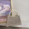 Bolsa de Noite com Contas em Forma de Leque, Luxo Leve, Estilosa e Brilhante, Nova Bolsa Transversal Moderna e Versátil, Bolsa Quadrada Pequena com Lantejoulas