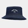 Moda Europea y Americana Retro Letra USA Sombrero de Pescador de Mezclilla para Hombre Sombrero para el Sol de Moda para Mujer Sombrero de Cubo Combinable
