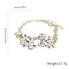 Pulsera transfronteriza europea y americana con forma de lágrima y diamantes, una pieza de joyería simple, elegante y de moda con un toque lujoso y de alta gama