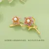 Atacado de fábrica acessórios para joias semiacabados material flor de metal broche suporte vazio diy broche feminino