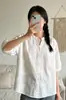 Ropa de Verano 2026 Estilo Japonés Cuello en V Bordado Uva Color Sólido Cárdigan para Mujer Camisa de Manga Corta Top Venta al por Mayor