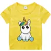 2023 nuevo Unicornio Ropa para niños camiseta de verano de manga corta para niños y niñas camiseta interior camiseta de manga corta top para niños