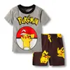 Ropa de Casa Manga Corta para Niños con Historia de Aviones Traje de Verano para Niños Traje para Aire Acondicionado Pijama de Dibujos Animados C04