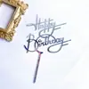 Los fabricantes de tarjetas acrílicas para tartas inglesas suministran directamente decoraciones creativas para tartas de feliz cumpleaños.