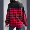 Otoño 2026 Nueva Moda Femenina Europea y Americana Marca Independiente Bestseller de Amazon Clásico Casual Patchwork Cuadros Top de Manga Larga