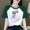 Camiseta Feminina Plus Size Manga Raglan Curta para Comércio Exterior Transfronteiriço, Top Simples Slim-Fit Meia-Manga Retro Americano
