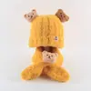 Gorro de bebé con diseño de nariz de oso, gorro tejido lindo de invierno para niños y niñas, gorro cálido para bebés y niños pequeños