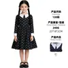 Miércoles transfronterizo vestido negro Addams cosplay disfraz Halloween Familia Addams atuendo de actuación