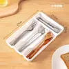 Divisor de Cajón de Cocina Caja de Almacenamiento para Cubiertos, Compartimento Integrado en Gabinete Doméstico para Cuchillos, Tenedores y Palillos, Organizador de Utensilios de Cocina