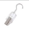 Anillo para Bufandas de Tienda de Ropa con Ganchos en Ambos Extremos, Anillo para Colgar Bufandas, Pinza para Abrigos de Madera Maciza, Pinza Individual, Gancho S Blanco