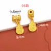 Retenção de cor forte acessórios dourados de areia joias DIY método antigo ouro duas gerações de alegria lírio do vale seção de bambu pingente pulseira pingente de puxar