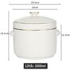 Olla de Estofado de Cerámica con Tapa, Forro para Estofar Sellado con Agua, Olla para Nido de Pájaro Doméstica, Olla para Estofar para Hotel, Olla Pequeña para Sopa, Olla Comercial para Vaporizar para Estofar Sopa
